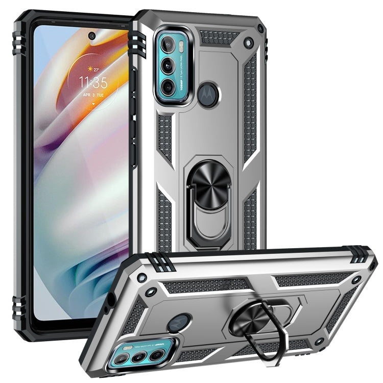 For Motorola Moto G60 / G40 Fusion Shockproof TPU + PC Protective Case with 360 Degree Rotating Holder