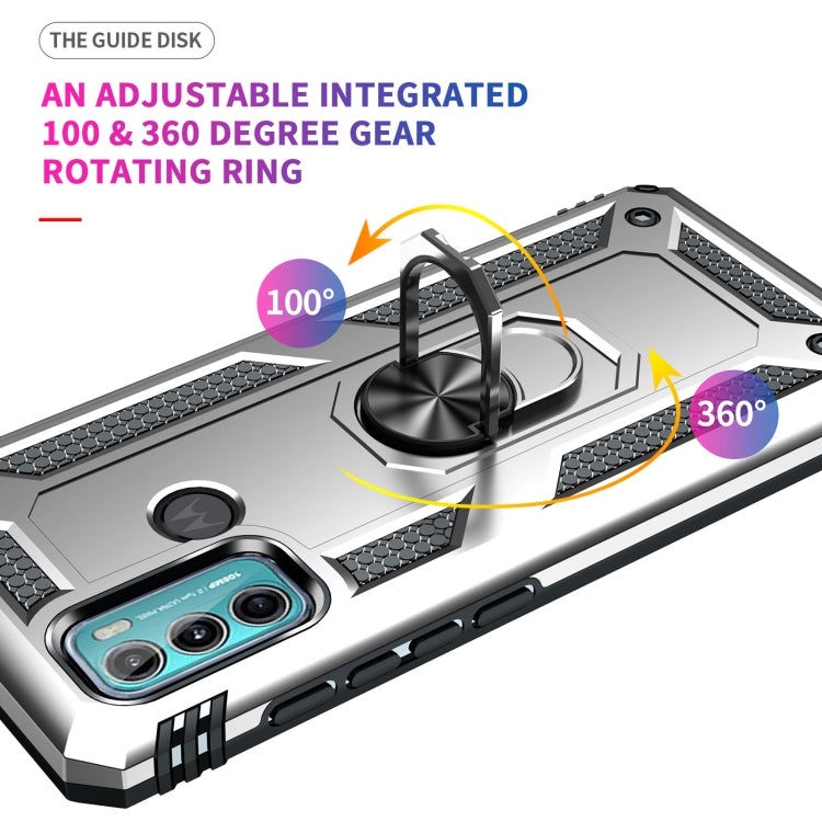 For Motorola Moto G60 / G40 Fusion Shockproof TPU + PC Protective Case with 360 Degree Rotating Holder