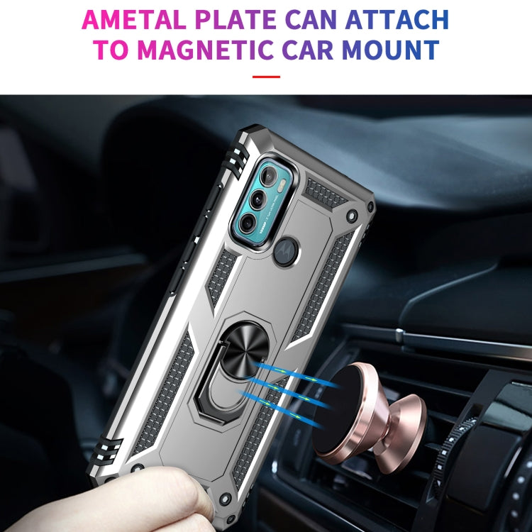 For Motorola Moto G60 / G40 Fusion Shockproof TPU + PC Protective Case with 360 Degree Rotating Holder
