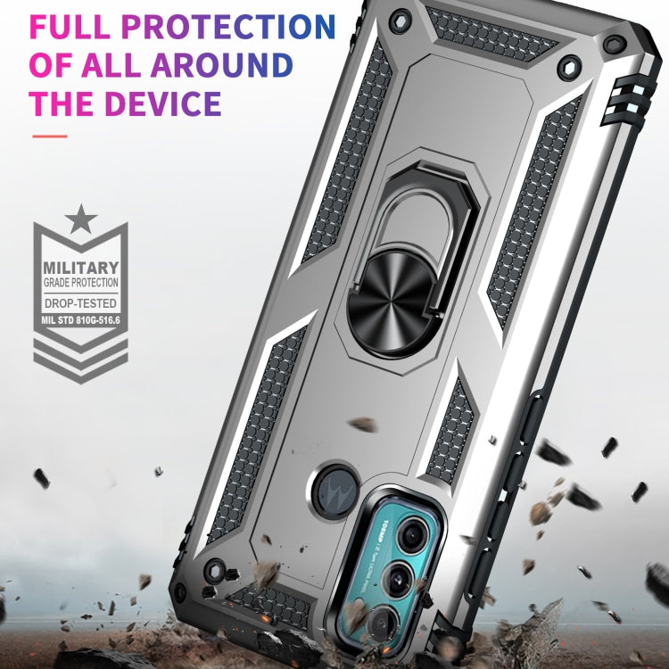 For Motorola Moto G60 / G40 Fusion Shockproof TPU + PC Protective Case with 360 Degree Rotating Holder