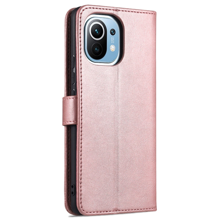 For Xiaomi Mi 11 AZNS Skin Feel Calf Texture Horizontal Flip Leather Case with Card Slots & Holder & Wallet