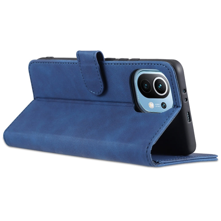 For Xiaomi Mi 11 AZNS Skin Feel Calf Texture Horizontal Flip Leather Case with Card Slots & Holder & Wallet