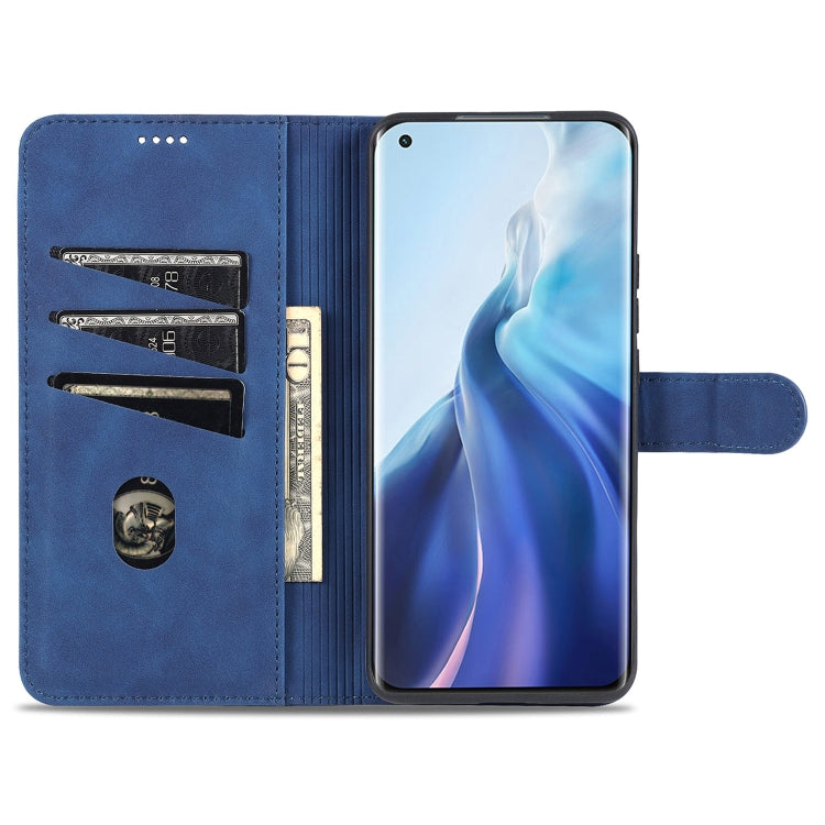 For Xiaomi Mi 11 AZNS Skin Feel Calf Texture Horizontal Flip Leather Case with Card Slots & Holder & Wallet