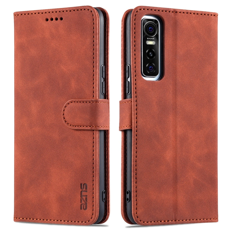 For vivo Y73s / S7e AZNS Skin Feel Calf Texture Horizontal Flip Leather Case with Card Slots & Holder & Wallet