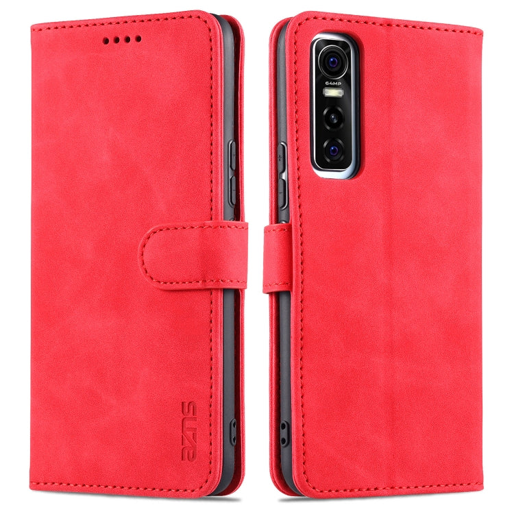 For vivo Y73s / S7e AZNS Skin Feel Calf Texture Horizontal Flip Leather Case with Card Slots & Holder & Wallet