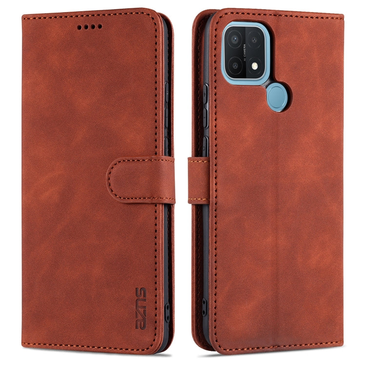 For OPPO A15 / A35 4G AZNS Skin Feel Calf Texture Horizontal Flip Leather Case with Card Slots & Holder & Wallet
