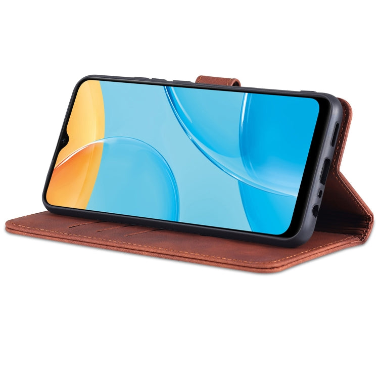 For OPPO A15 / A35 4G AZNS Skin Feel Calf Texture Horizontal Flip Leather Case with Card Slots & Holder & Wallet