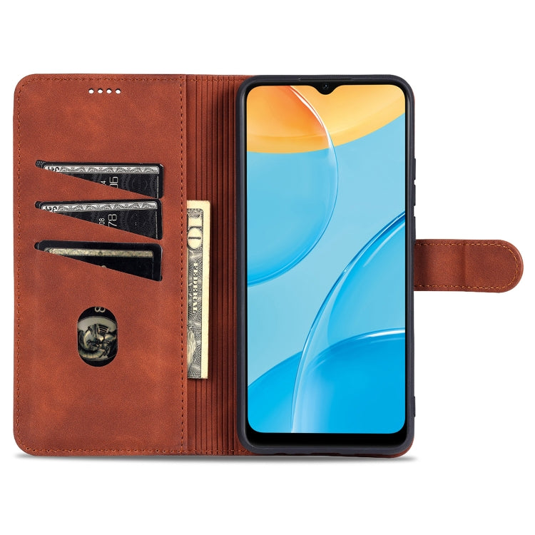 For OPPO A15 / A35 4G AZNS Skin Feel Calf Texture Horizontal Flip Leather Case with Card Slots & Holder & Wallet