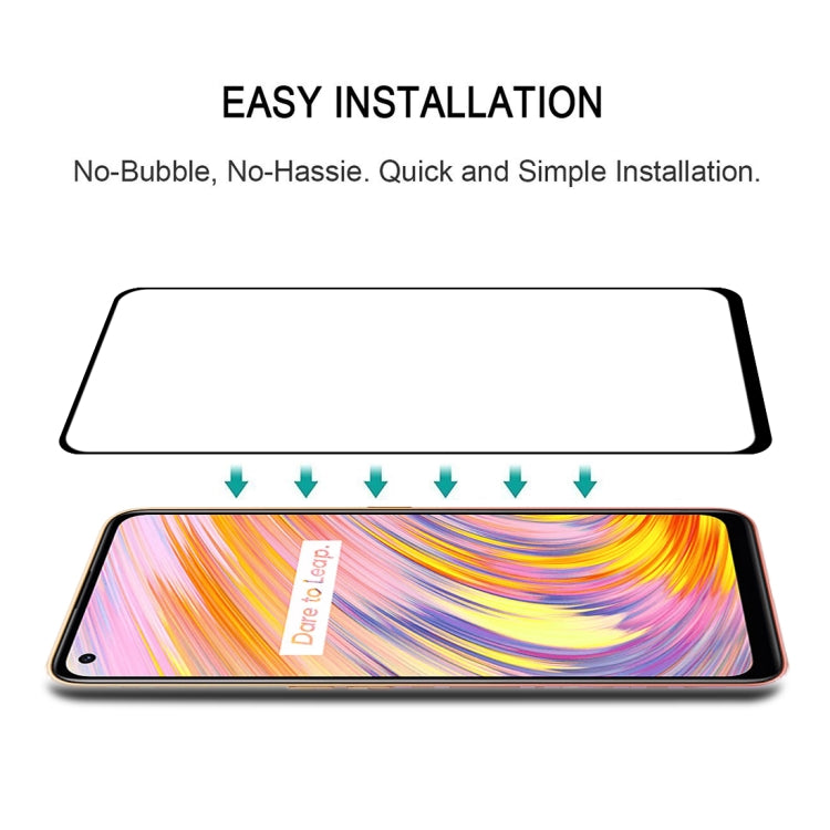 For OPPO Realme V15 5G Full Glue Full Cover Screen Protector Tempered Glass Film