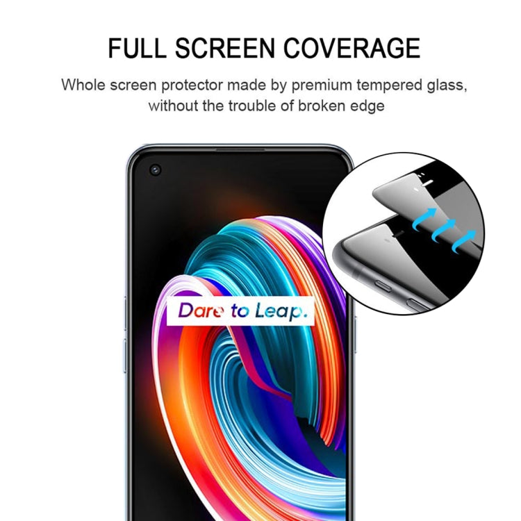 For OPPO Realme Q3 Pro Carnival / Q3 Pro 5G Full Glue Full Cover Screen Protector Tempered Glass Film