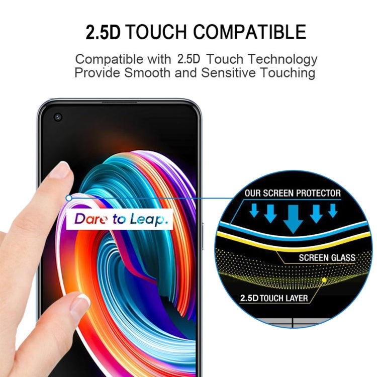 For OPPO Realme Q3 Pro Carnival / Q3 Pro 5G Full Glue Full Cover Screen Protector Tempered Glass Film