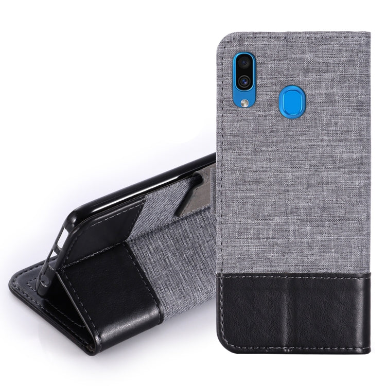 For Galaxy A30 MUXMA MX102 Horizontal Flip Canvas Leather Case with Stand & Card Slot & Wallet Function