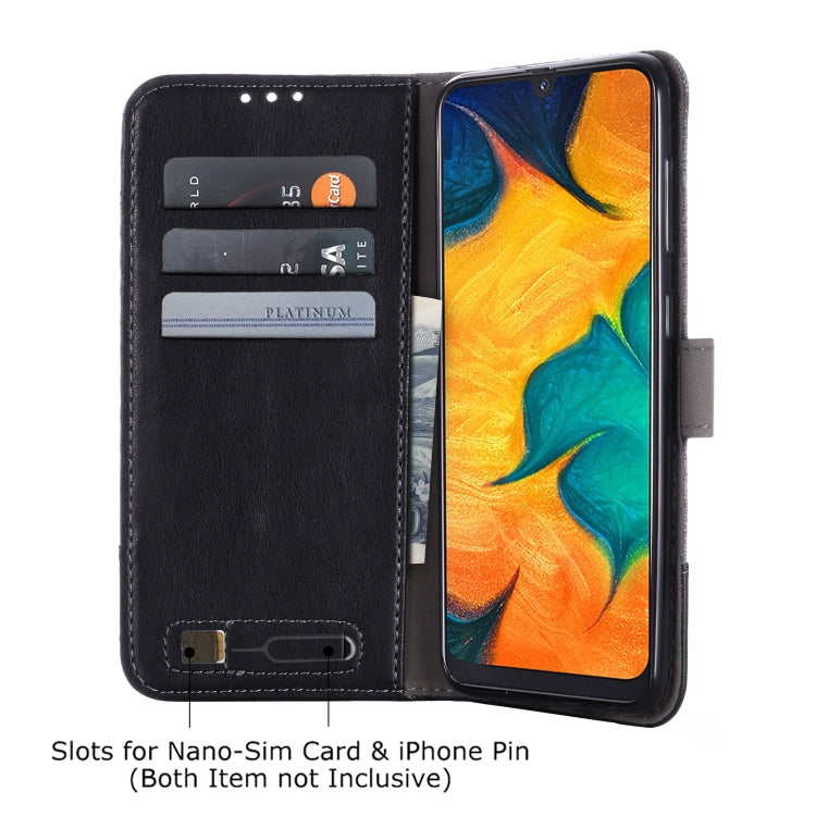 For Galaxy A30 MUXMA MX102 Horizontal Flip Canvas Leather Case with Stand & Card Slot & Wallet Function