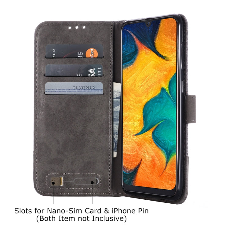 For Galaxy A30 MUXMA MX102 Horizontal Flip Canvas Leather Case with Stand & Card Slot & Wallet Function