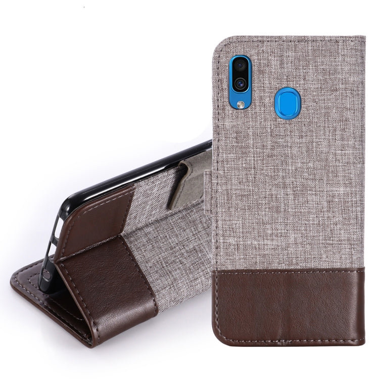 For Galaxy A30 MUXMA MX102 Horizontal Flip Canvas Leather Case with Stand & Card Slot & Wallet Function