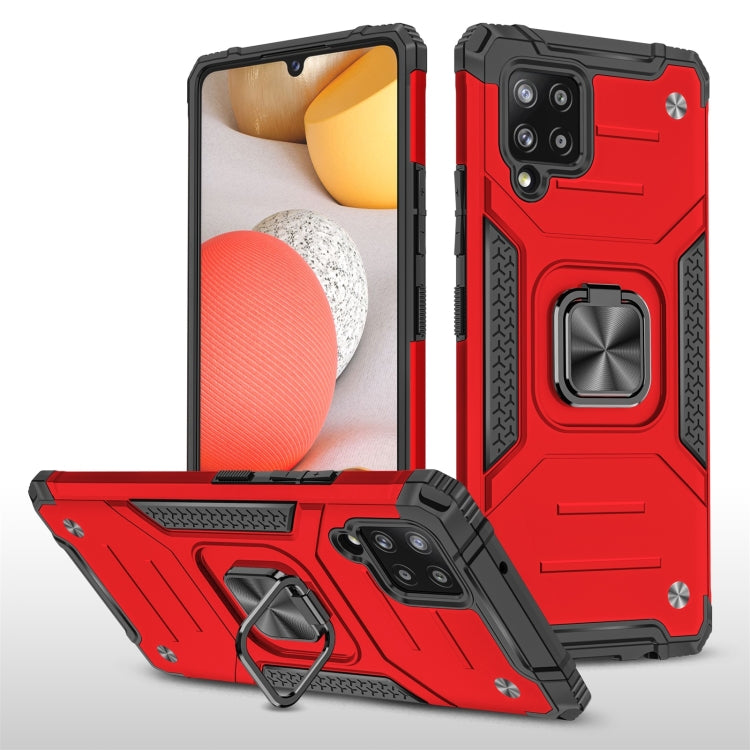For Samsung Galaxy A42 5G Magnetic Armor Shockproof TPU + PC Case with Metal Ring Holder