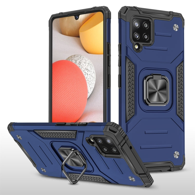 For Samsung Galaxy A42 5G Magnetic Armor Shockproof TPU + PC Case with Metal Ring Holder