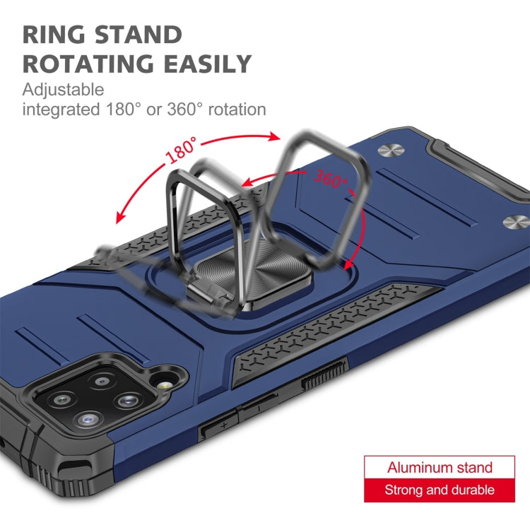 For Samsung Galaxy A42 5G Magnetic Armor Shockproof TPU + PC Case with Metal Ring Holder