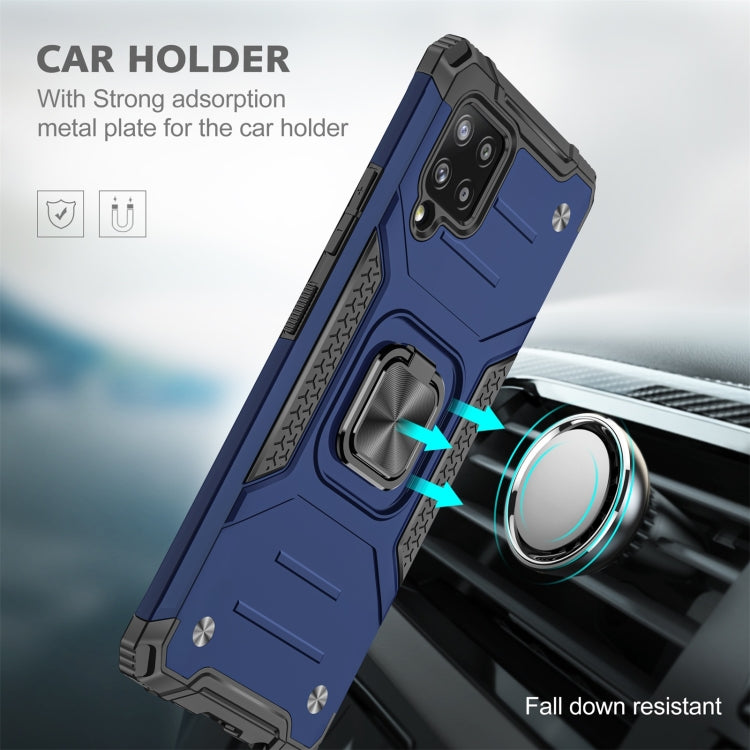 For Samsung Galaxy A42 5G Magnetic Armor Shockproof TPU + PC Case with Metal Ring Holder
