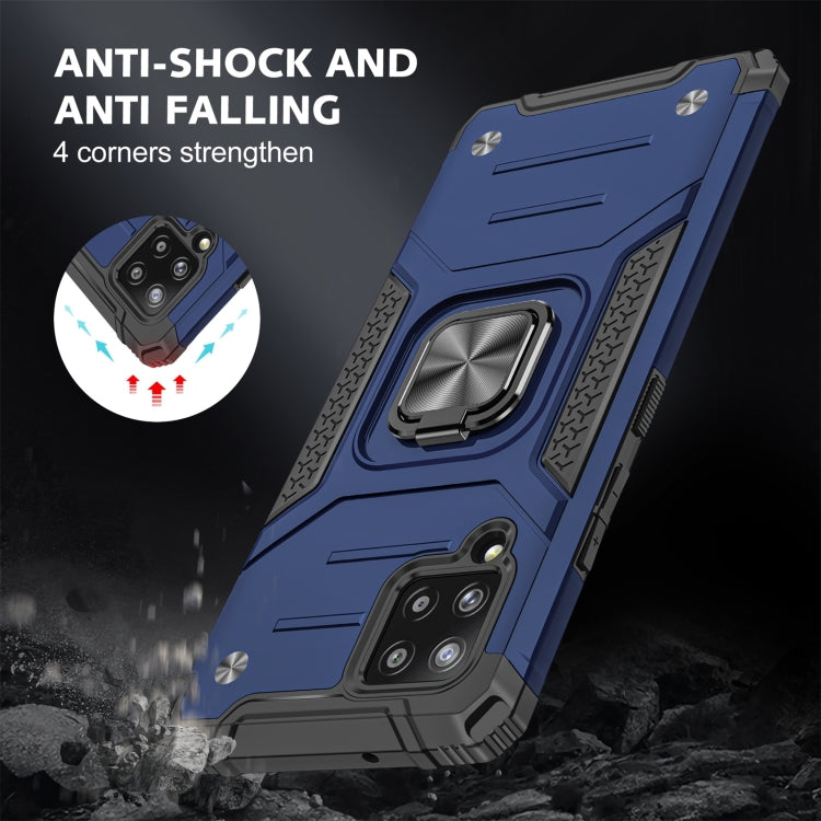 For Samsung Galaxy A42 5G Magnetic Armor Shockproof TPU + PC Case with Metal Ring Holder