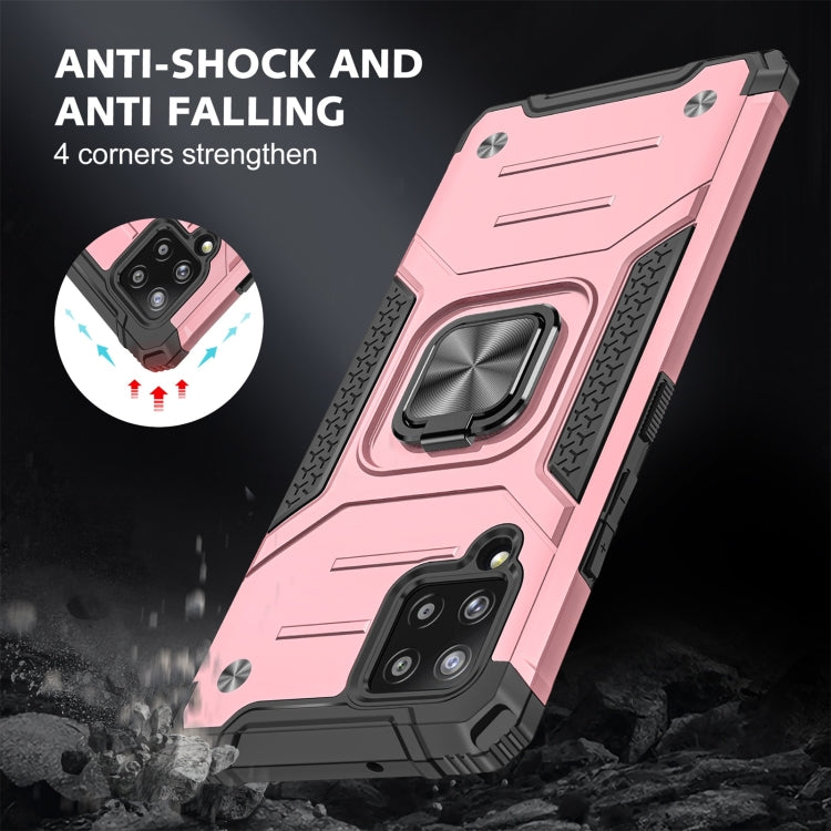 For Samsung Galaxy A42 5G Magnetic Armor Shockproof TPU + PC Case with Metal Ring Holder