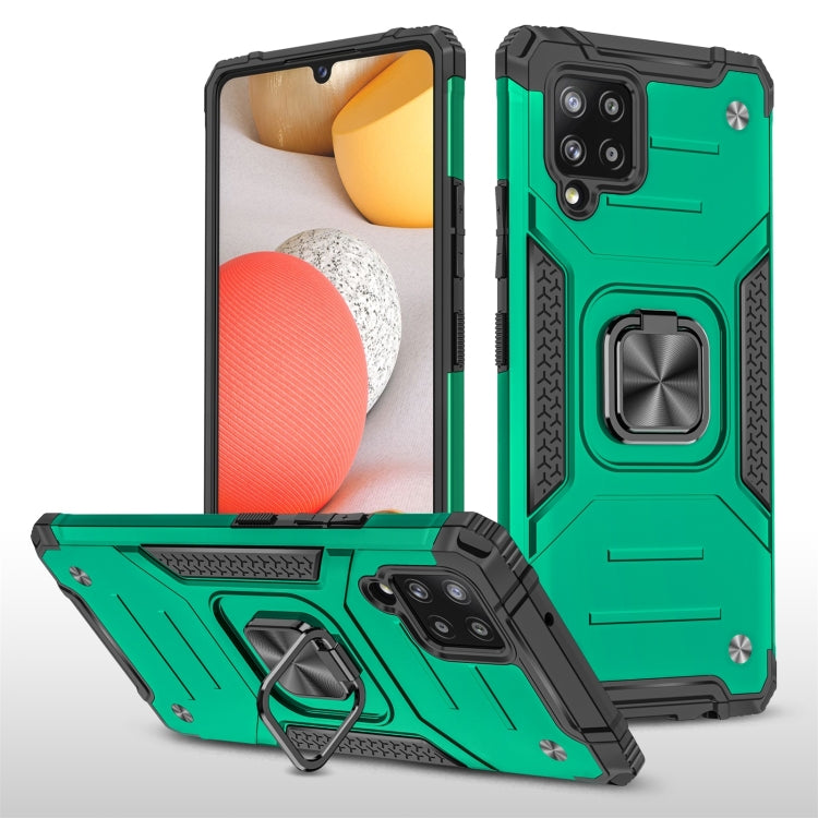 For Samsung Galaxy A42 5G Magnetic Armor Shockproof TPU + PC Case with Metal Ring Holder