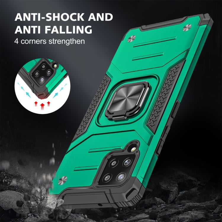 For Samsung Galaxy A42 5G Magnetic Armor Shockproof TPU + PC Case with Metal Ring Holder
