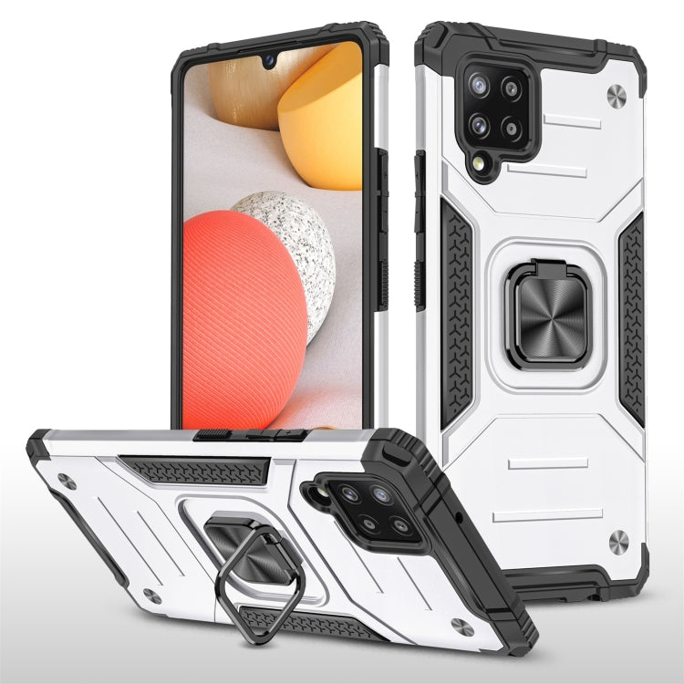 For Samsung Galaxy A42 5G Magnetic Armor Shockproof TPU + PC Case with Metal Ring Holder