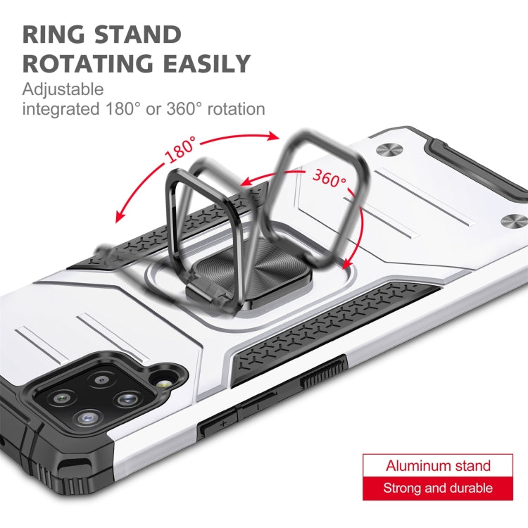 For Samsung Galaxy A42 5G Magnetic Armor Shockproof TPU + PC Case with Metal Ring Holder