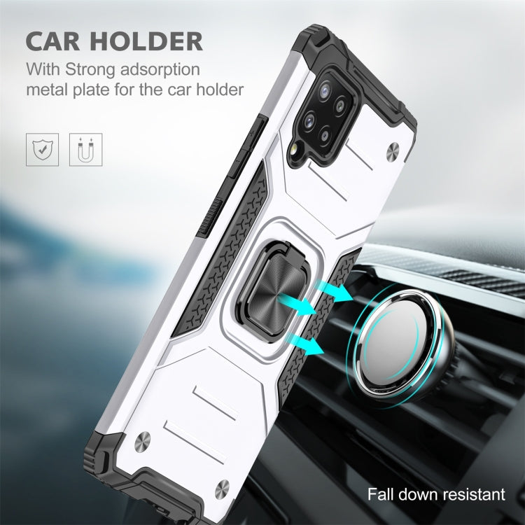 For Samsung Galaxy A42 5G Magnetic Armor Shockproof TPU + PC Case with Metal Ring Holder