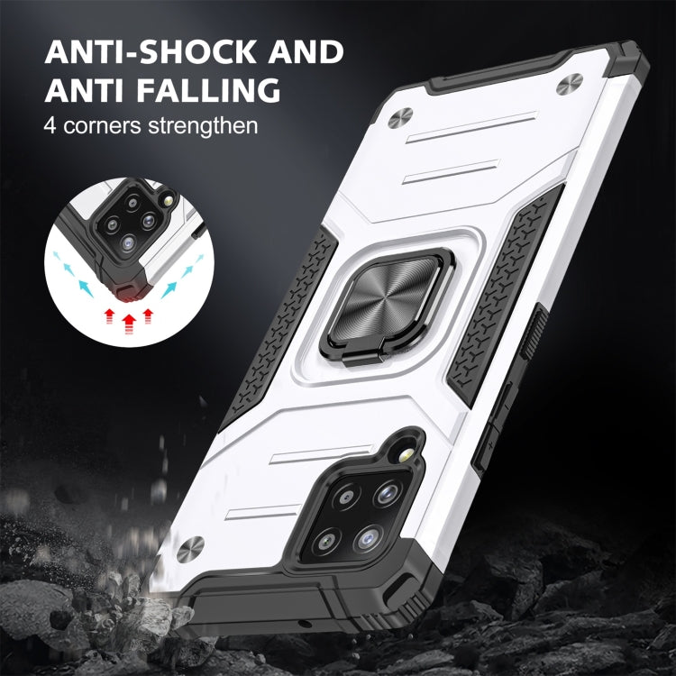 For Samsung Galaxy A42 5G Magnetic Armor Shockproof TPU + PC Case with Metal Ring Holder