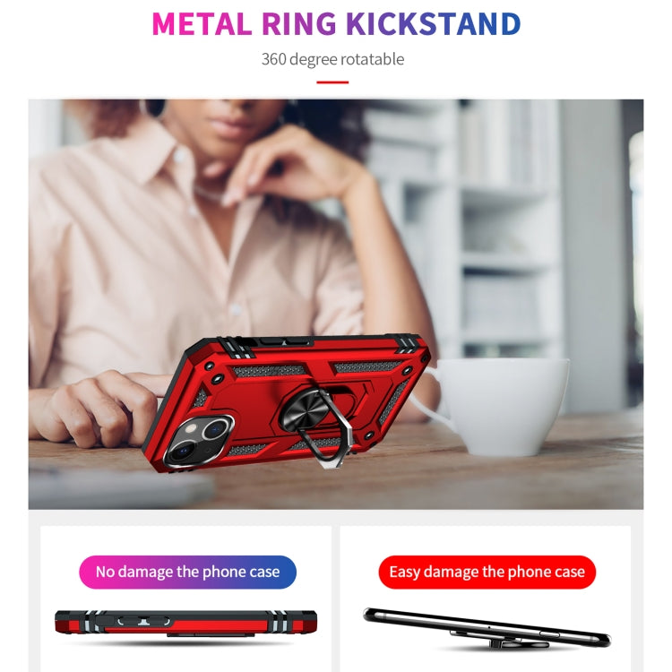 For iPhone 13 Shockproof TPU + PC Protective Case with 360 Degree Rotating Holder