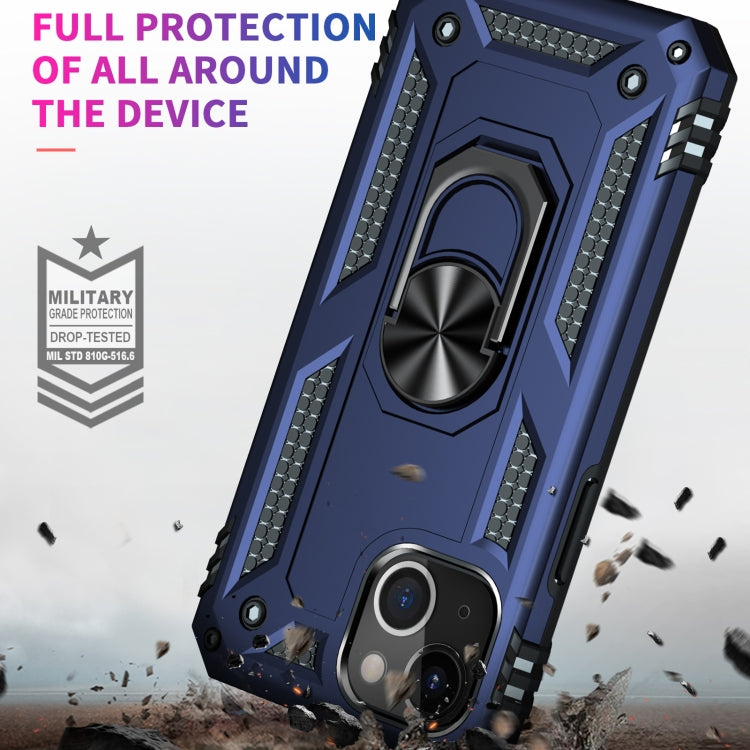 For iPhone 13 Shockproof TPU + PC Protective Case with 360 Degree Rotating Holder