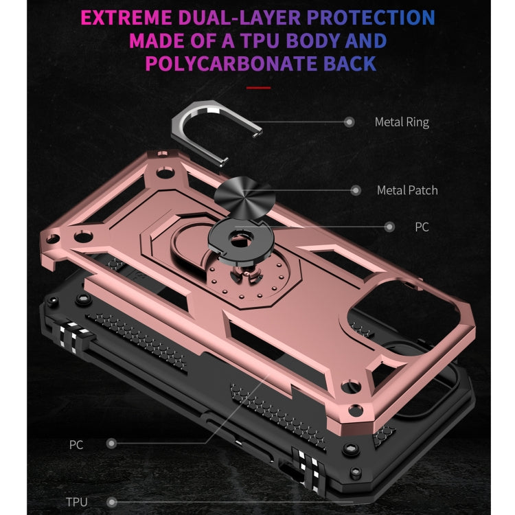 For iPhone 13 Shockproof TPU + PC Protective Case with 360 Degree Rotating Holder