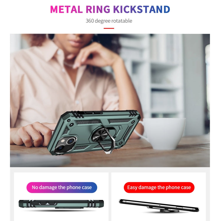 For iPhone 13 Shockproof TPU + PC Protective Case with 360 Degree Rotating Holder