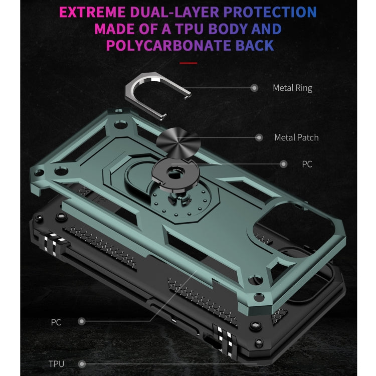 For iPhone 13 Shockproof TPU + PC Protective Case with 360 Degree Rotating Holder