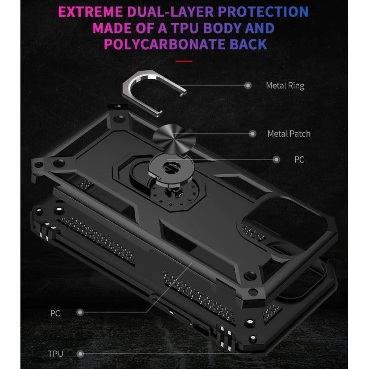 For iPhone 13 Pro Max Shockproof TPU + PC Protective Case with 360 Degree Rotating Holder