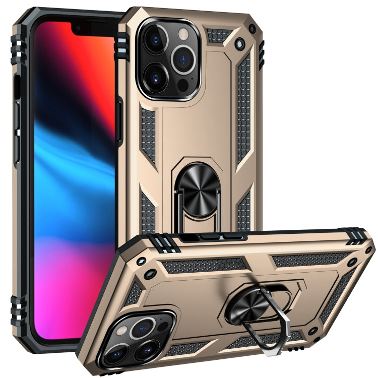 For iPhone 13 Pro Max Shockproof TPU + PC Protective Case with 360 Degree Rotating Holder