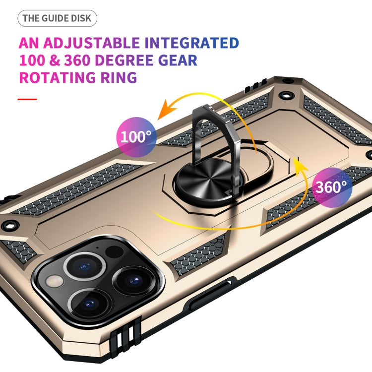 For iPhone 13 Pro Max Shockproof TPU + PC Protective Case with 360 Degree Rotating Holder