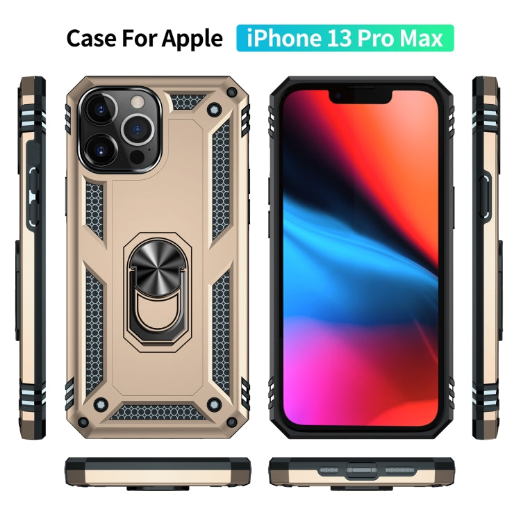 For iPhone 13 Pro Max Shockproof TPU + PC Protective Case with 360 Degree Rotating Holder