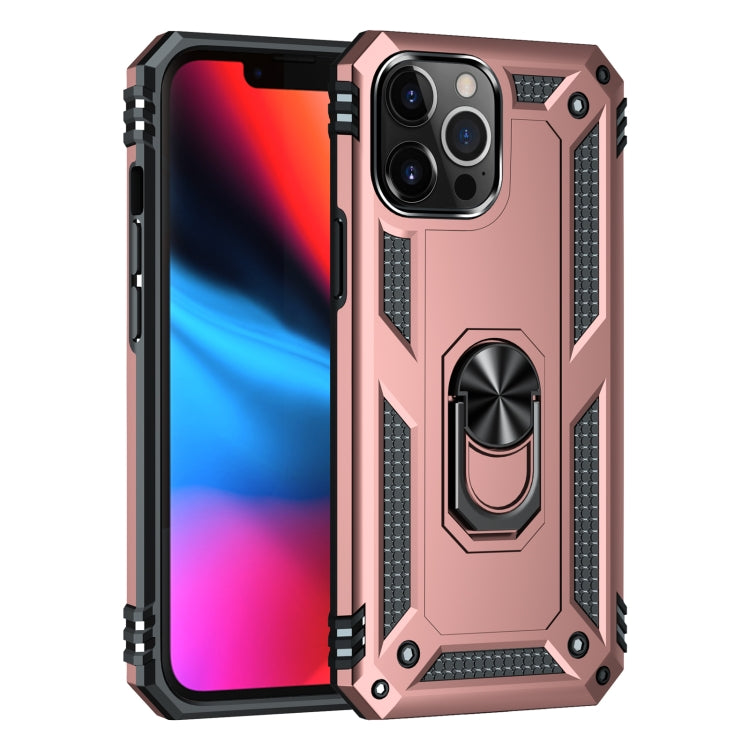 For iPhone 13 Pro Max Shockproof TPU + PC Protective Case with 360 Degree Rotating Holder