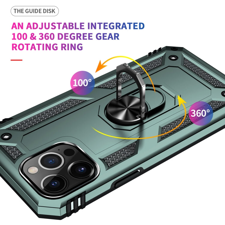 For iPhone 13 Pro Max Shockproof TPU + PC Protective Case with 360 Degree Rotating Holder