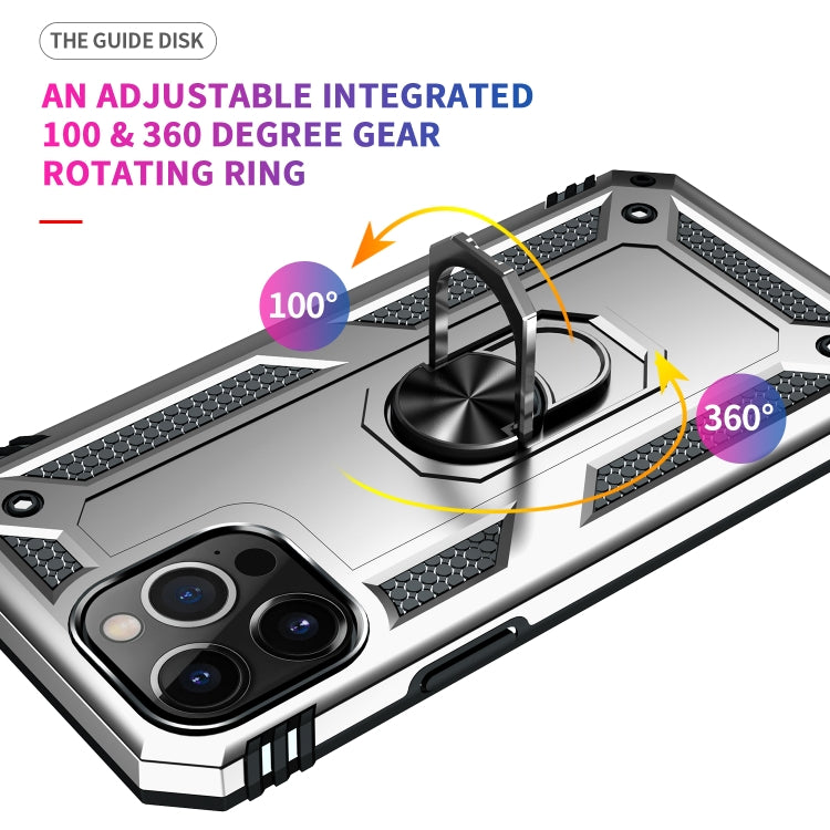 For iPhone 13 Pro Max Shockproof TPU + PC Protective Case with 360 Degree Rotating Holder