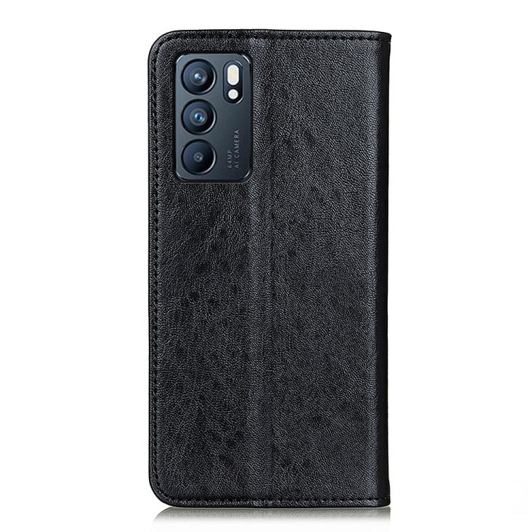 For OPPO Reno6 5G Magnetic Crazy Horse Texture Horizontal Flip Leather Case with Holder & Card Slots & Wallet