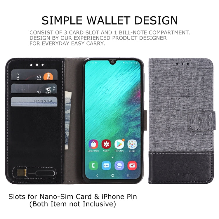 For Galaxy A40 MUXMA MX102 Horizontal Flip Canvas Leather Case with Stand & Card Slot & Wallet Function