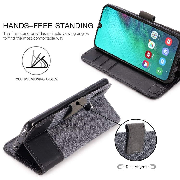 For Galaxy A40 MUXMA MX102 Horizontal Flip Canvas Leather Case with Stand & Card Slot & Wallet Function