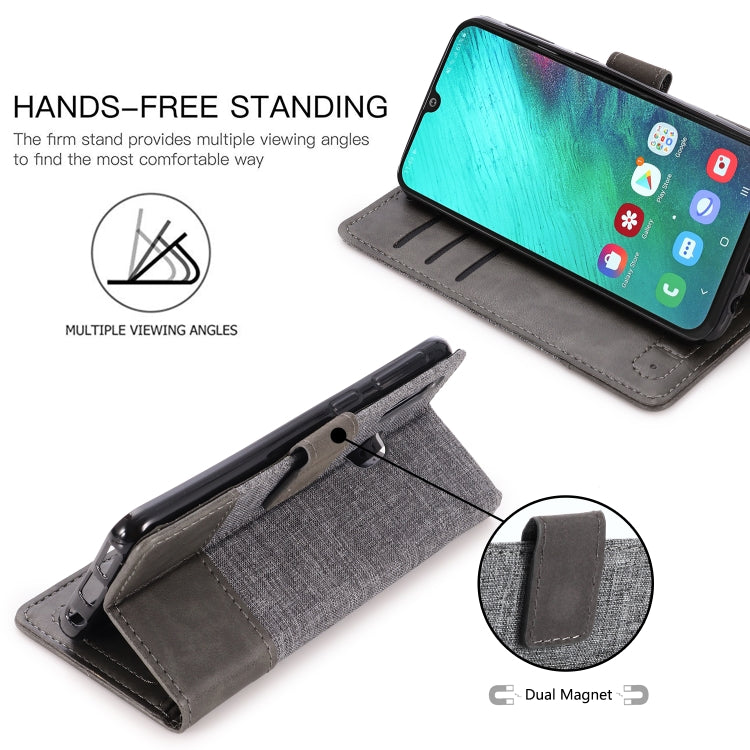 For Galaxy A40 MUXMA MX102 Horizontal Flip Canvas Leather Case with Stand & Card Slot & Wallet Function