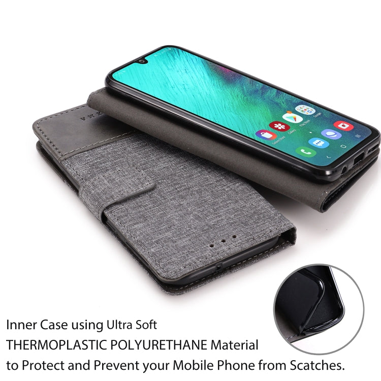 For Galaxy A40 MUXMA MX102 Horizontal Flip Canvas Leather Case with Stand & Card Slot & Wallet Function