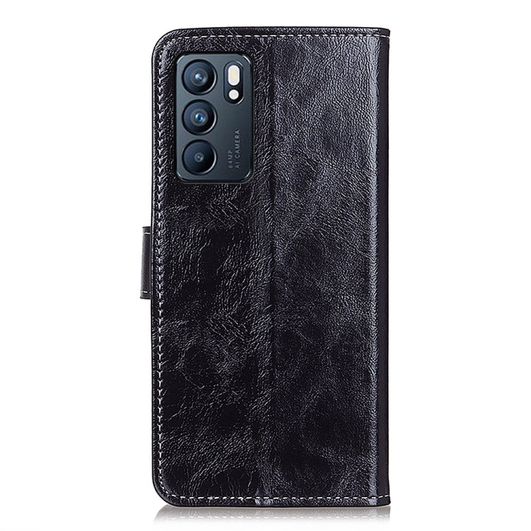 For OPPO Reno6 5G Retro Crazy Horse Texture Horizontal Flip Leather Case with Holder & Card Slots & Photo Frame & Wallet