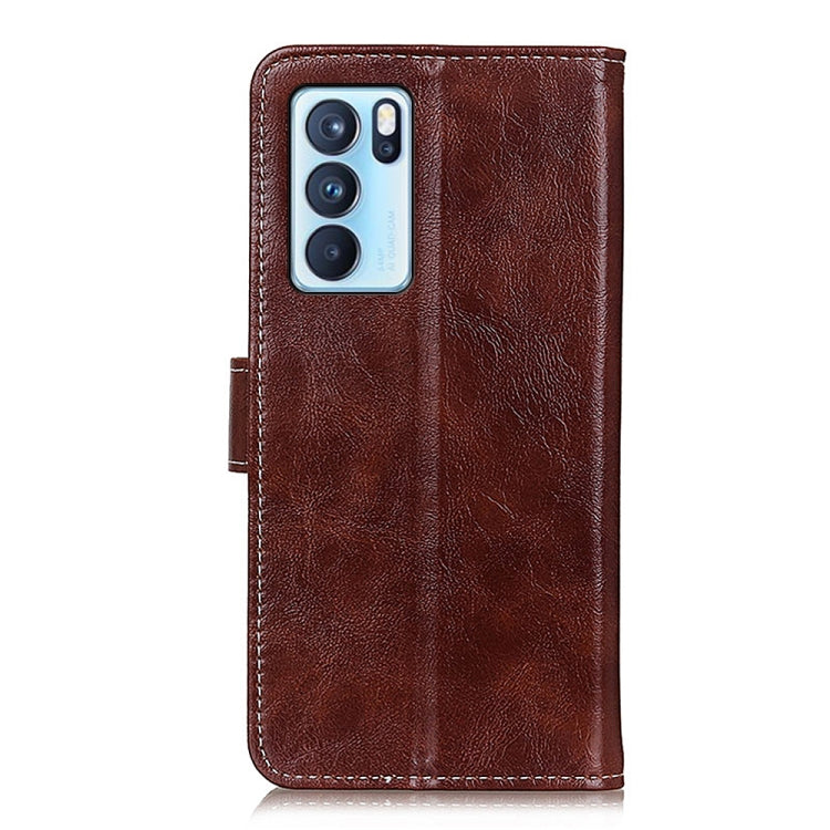 For OPPO Reno6 Pro 5G Retro Crazy Horse Texture Horizontal Flip Leather Case with Holder & Card Slots & Photo Frame & Wallet